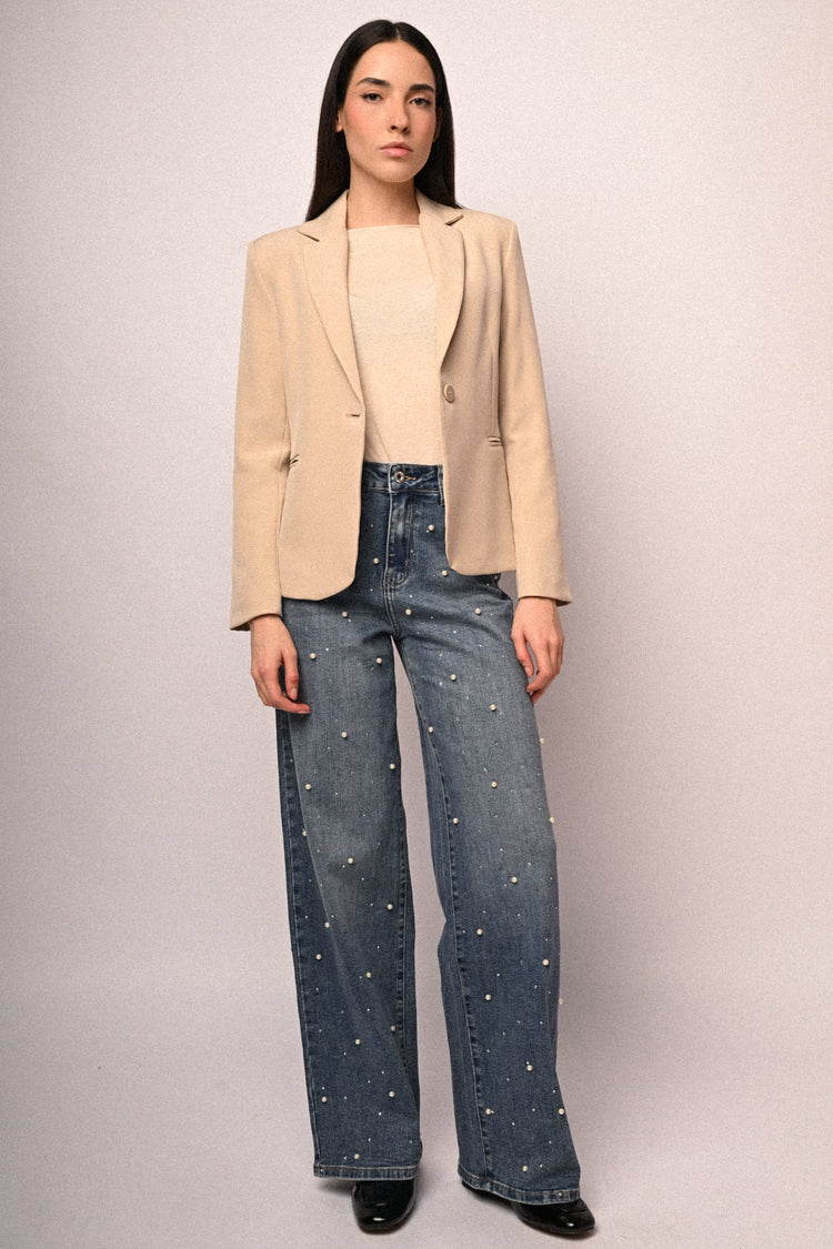 Single-breasted basic blazer