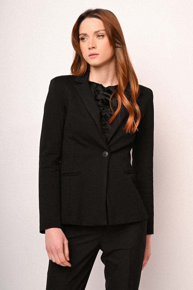 Single-breasted basic blazer