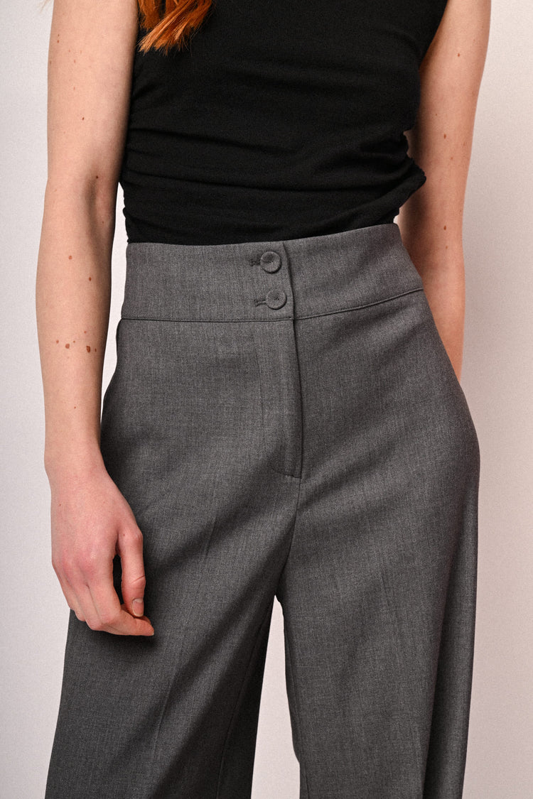 High rise wide-leg trousers