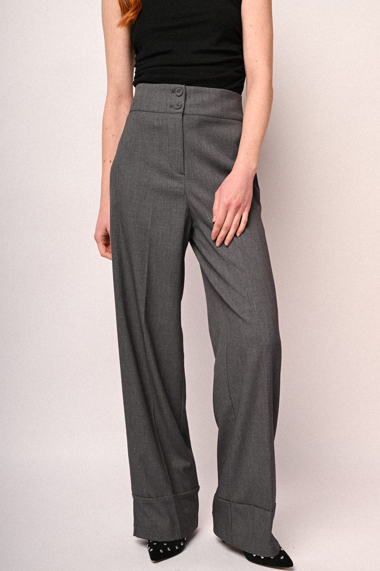High rise wide-leg trousers