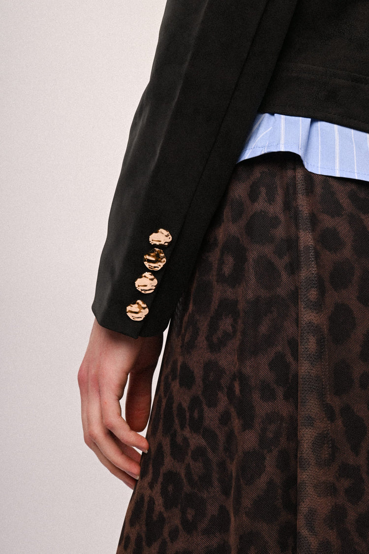 Faux suede field jacket