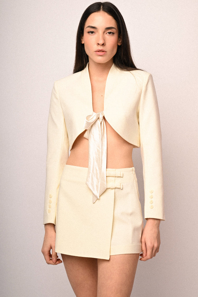 Satin-bow bolero