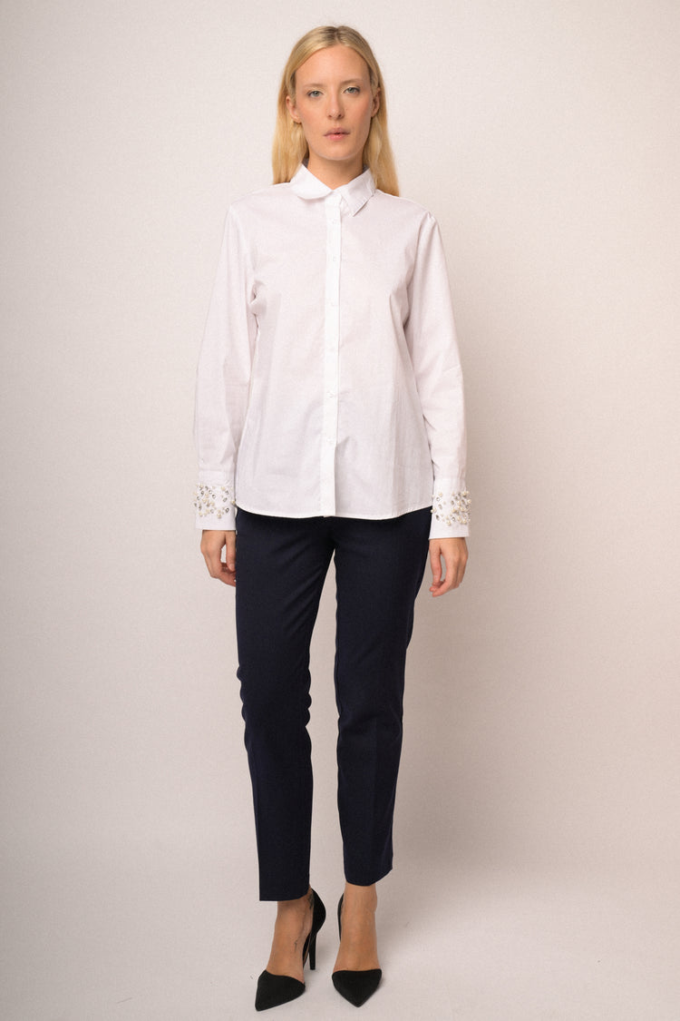 Pantaloni basic con linguetta