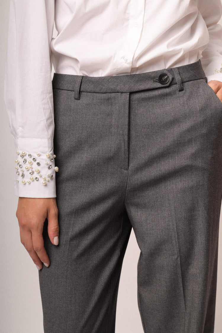 Pantaloni palazzo con linguetta