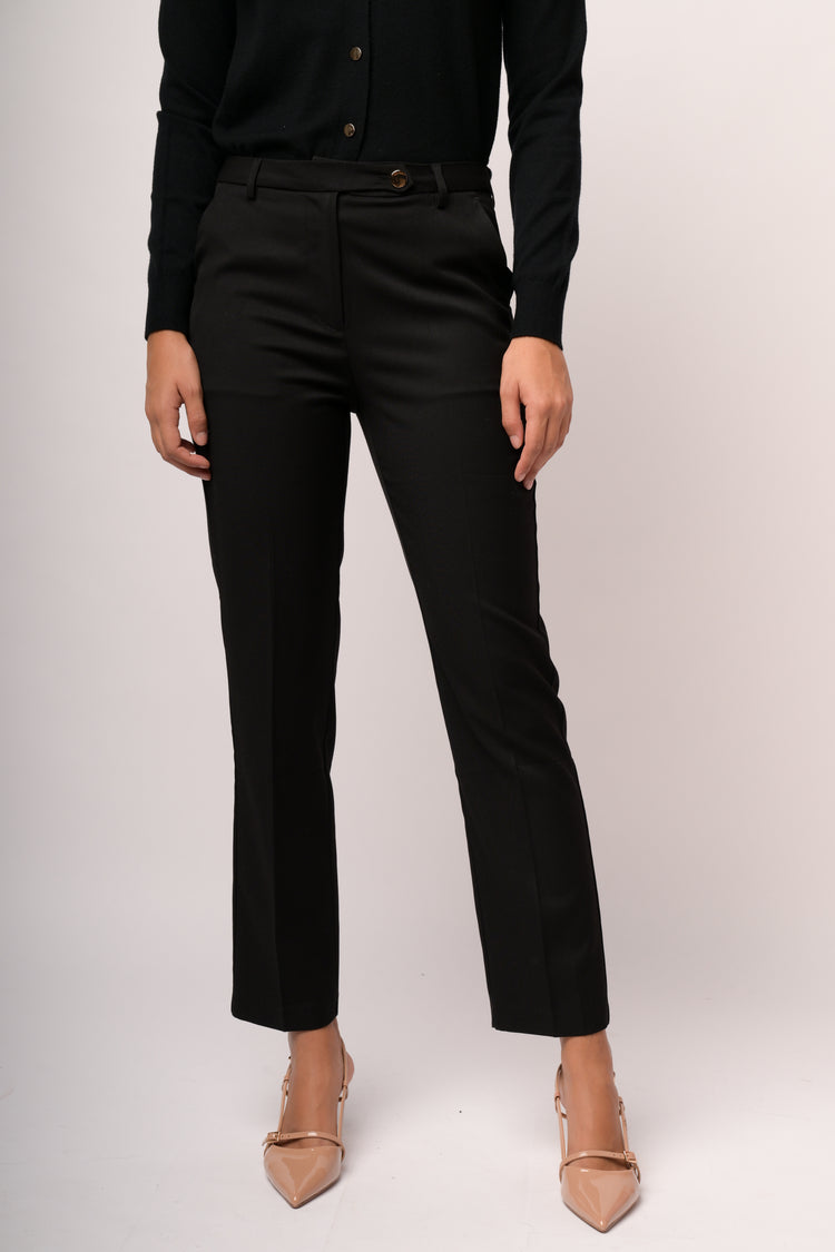 Pantaloni palazzo con linguetta