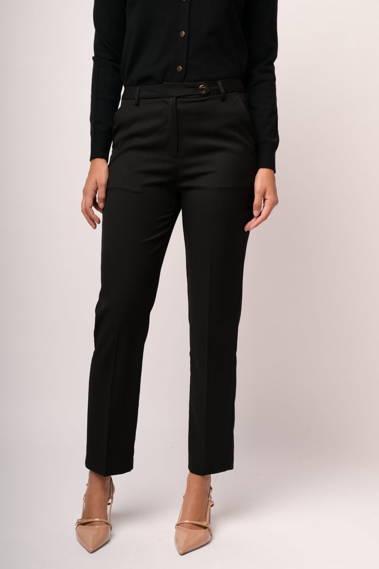 Pantaloni palazzo con linguetta