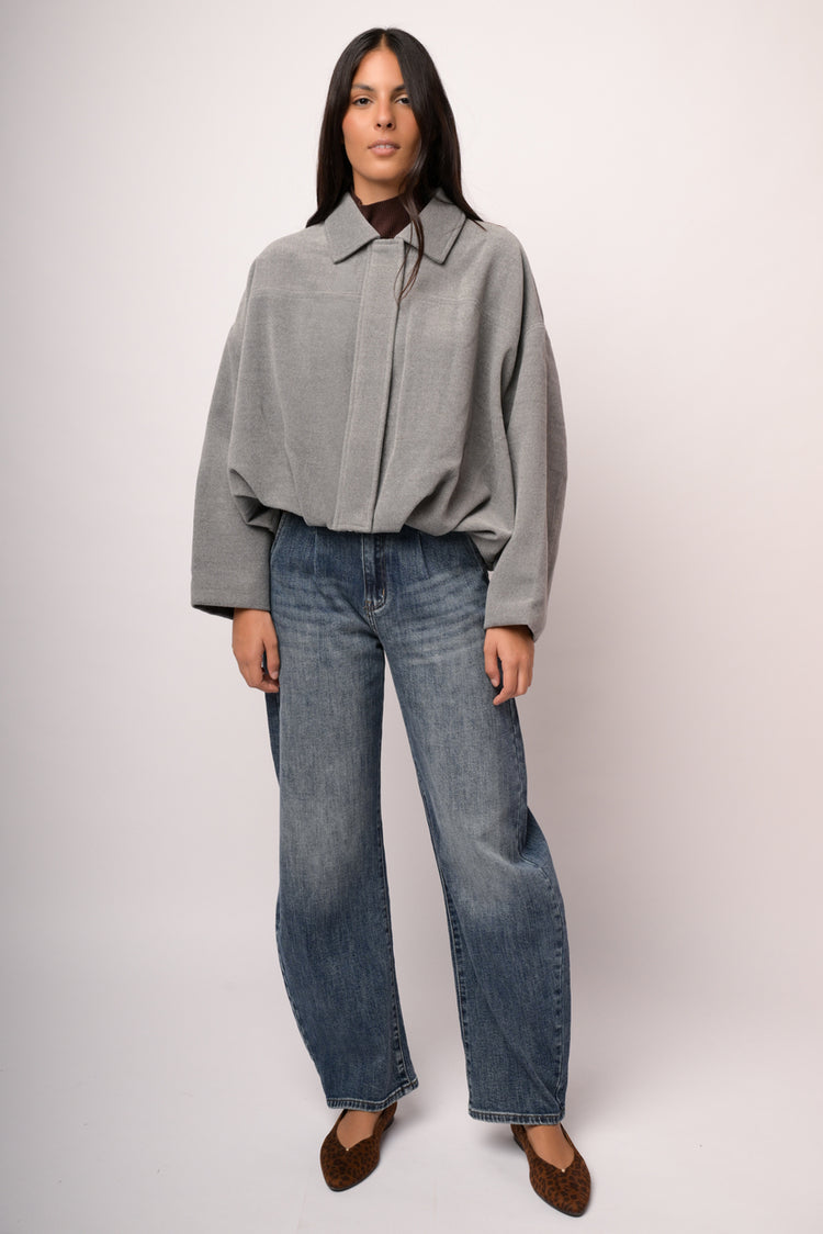 Cappotto corto arricciato