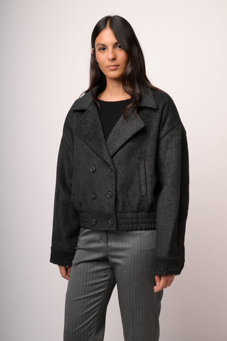 Cappotto doppiopetto spina