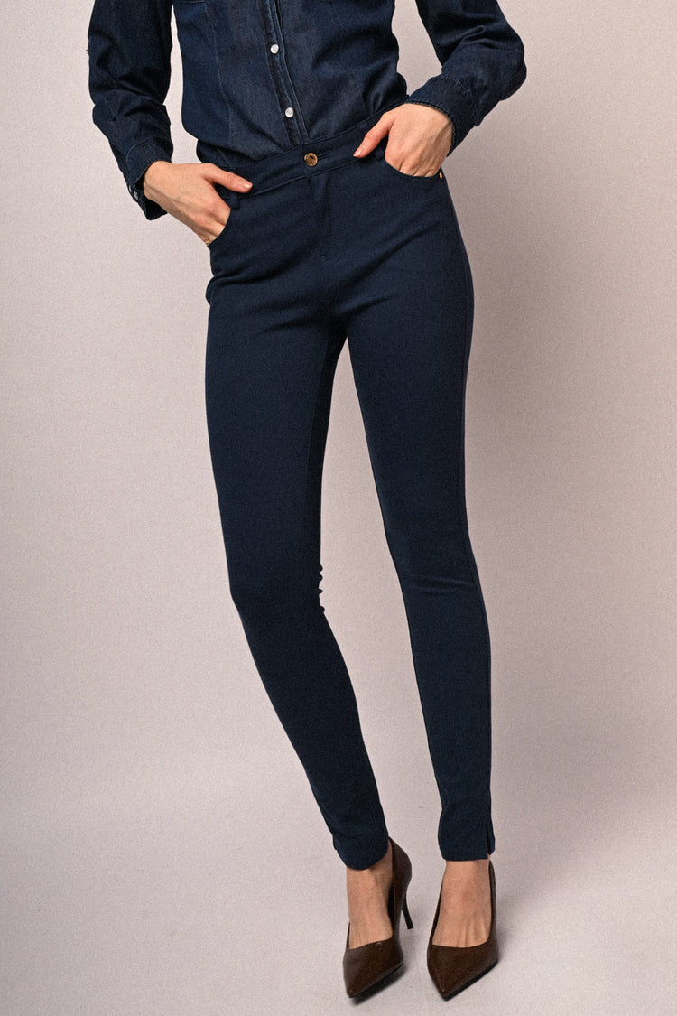 Slim-fit drill trousers