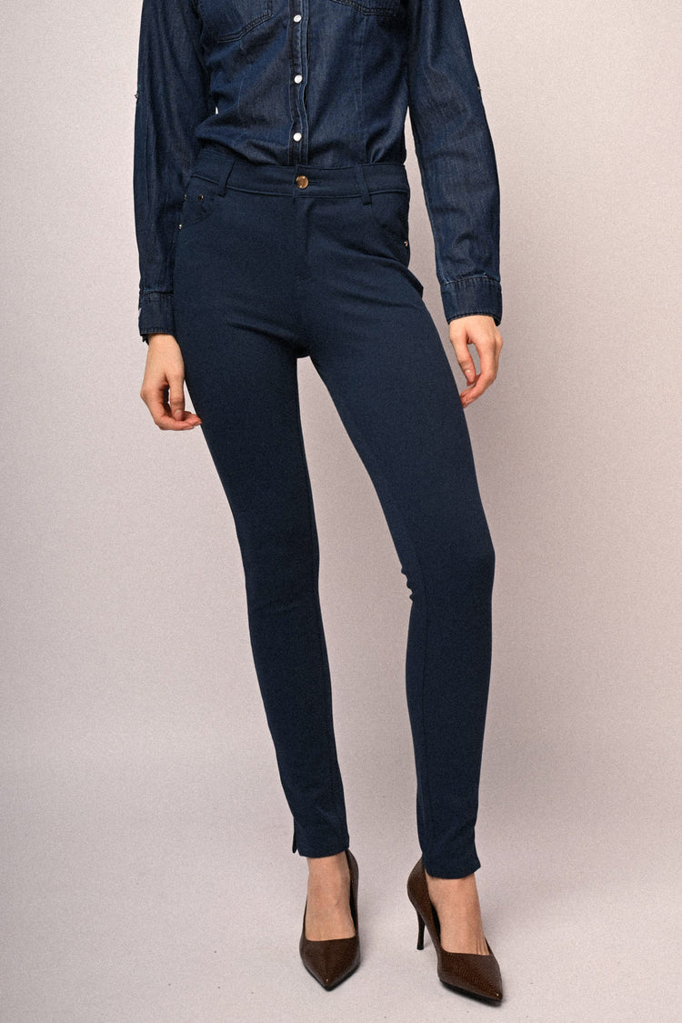 Slim-fit drill trousers
