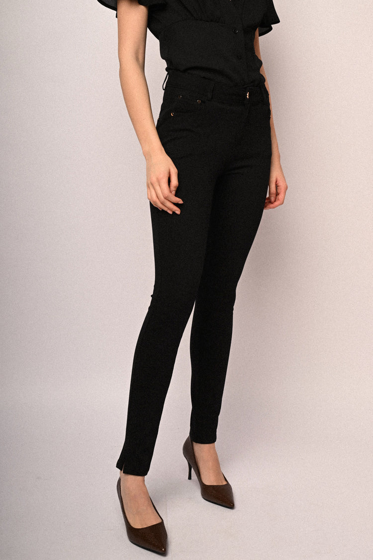 Slim-fit drill trousers