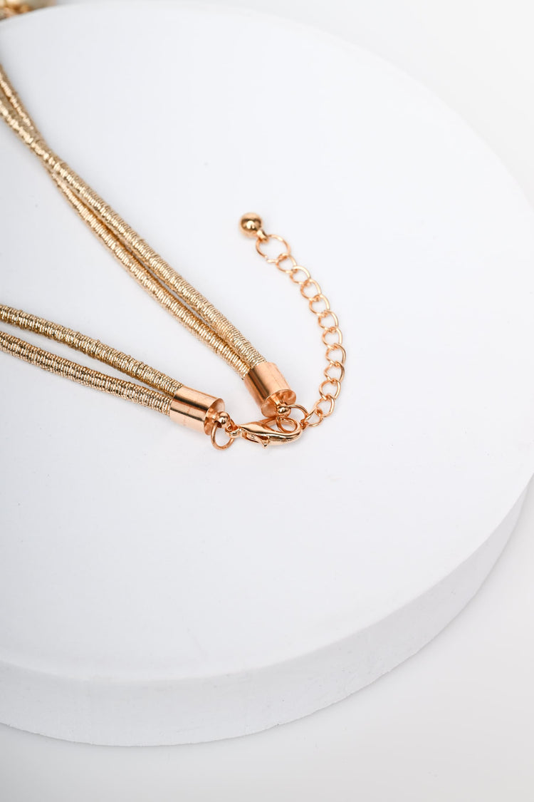 Pearl double-wrap necklace