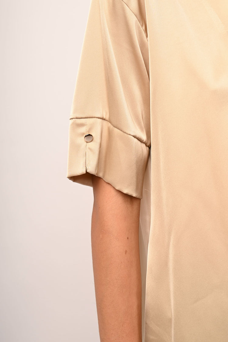 V-neck satin blouse