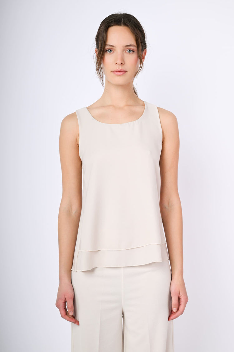 Back crossed straps top