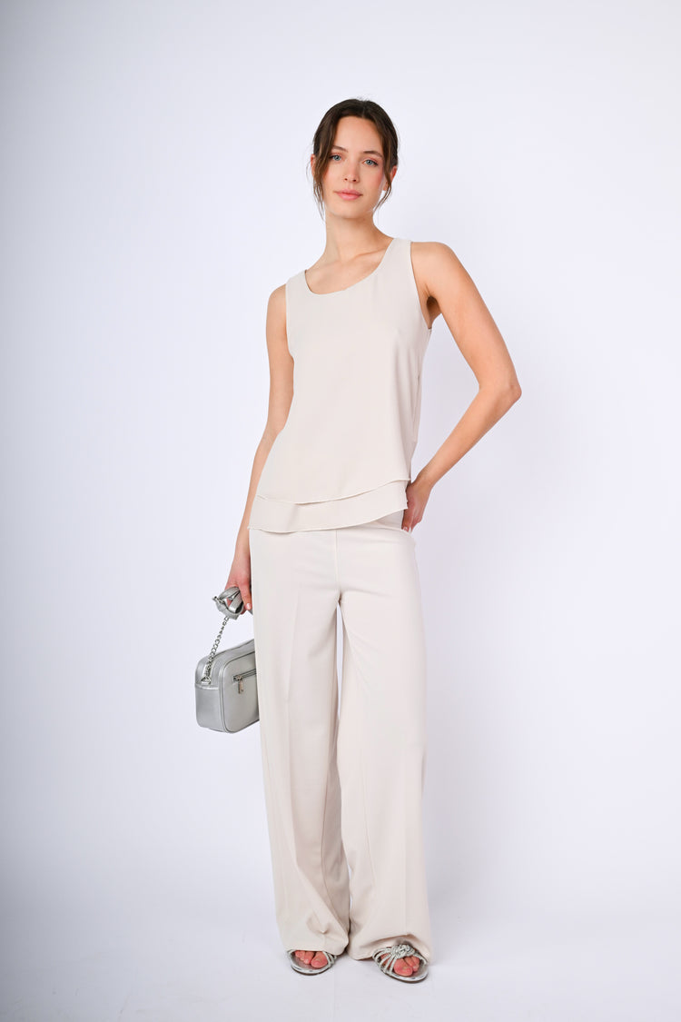 Back crossed straps top