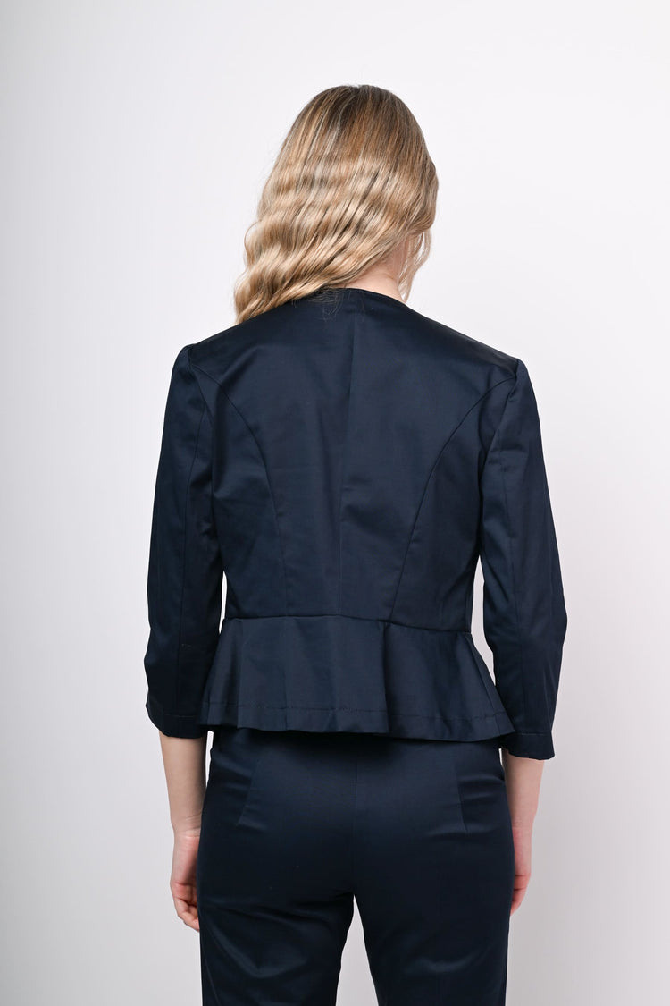 Peplum cropped blazer