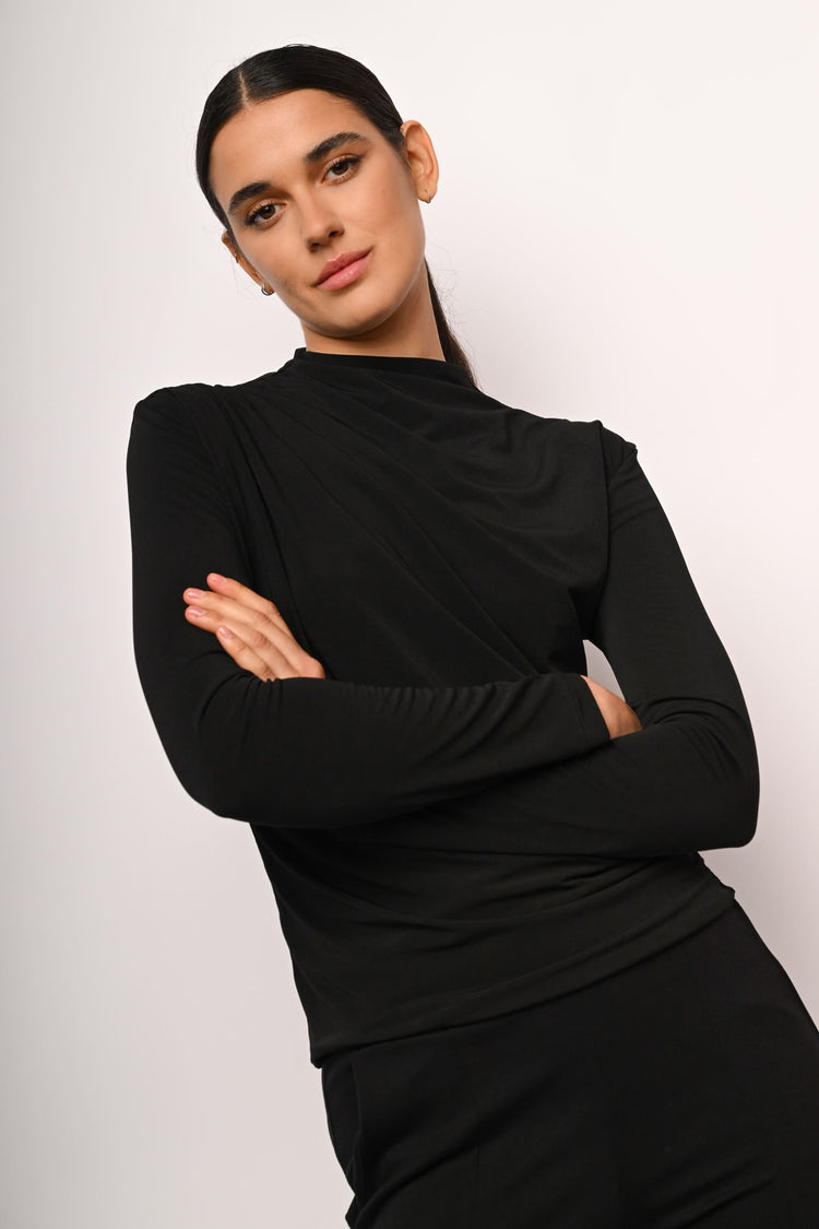 Draped and gathered blouse
