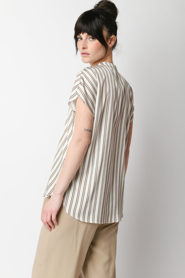 Striped print blouse