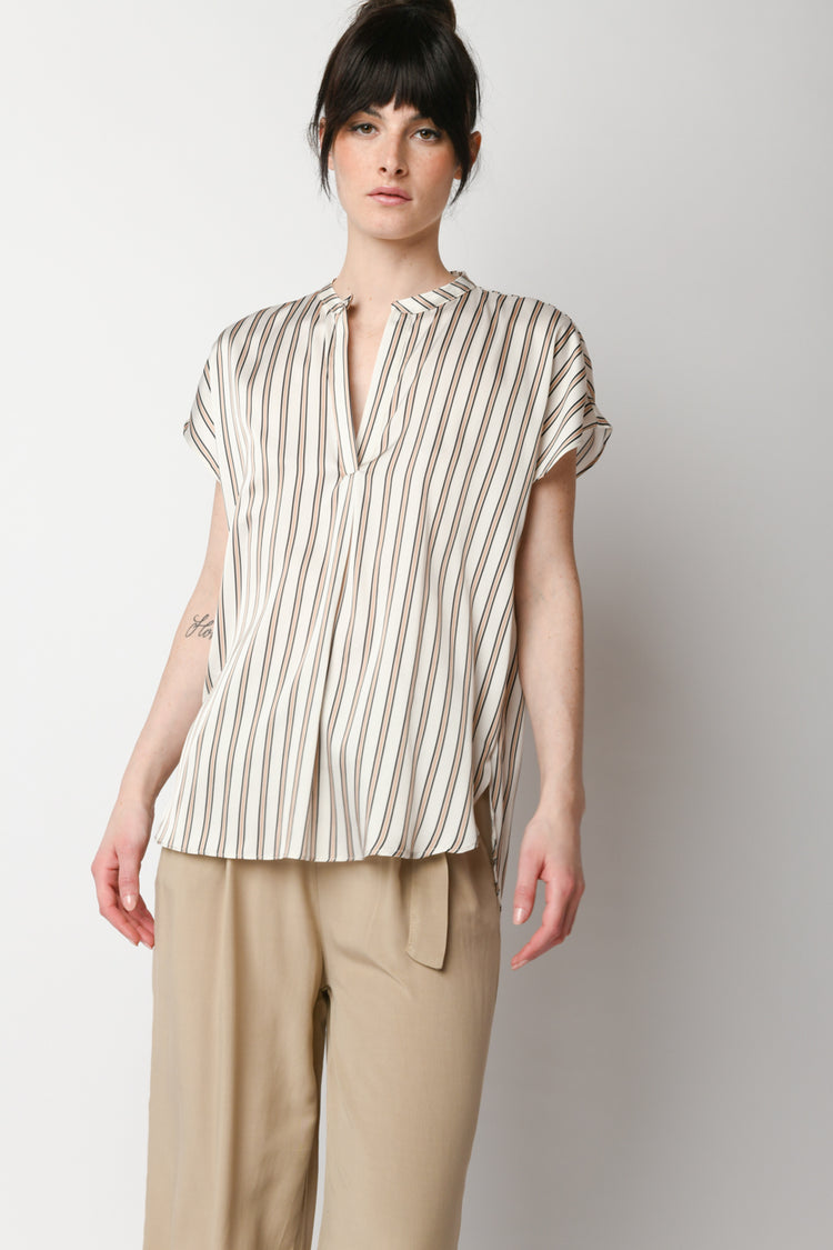Striped print blouse