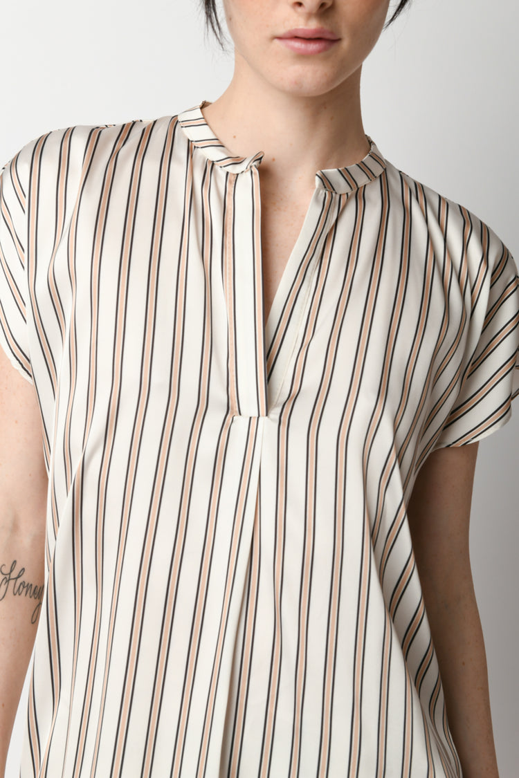 Striped print blouse