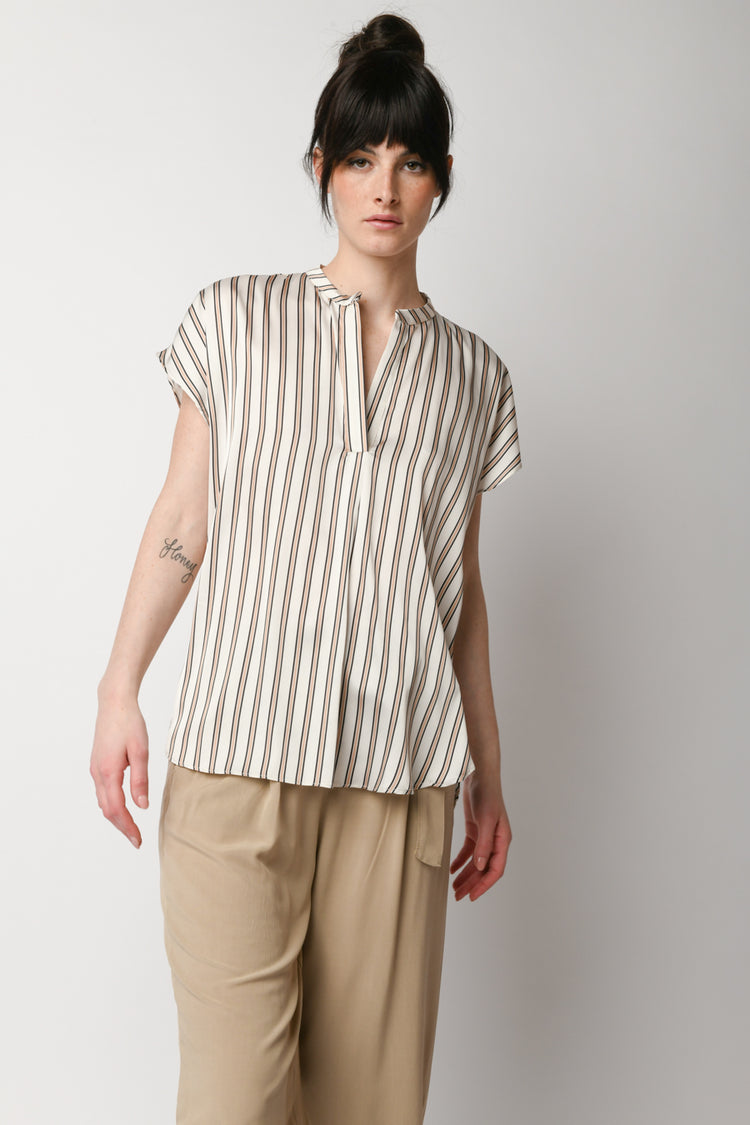 Striped print blouse