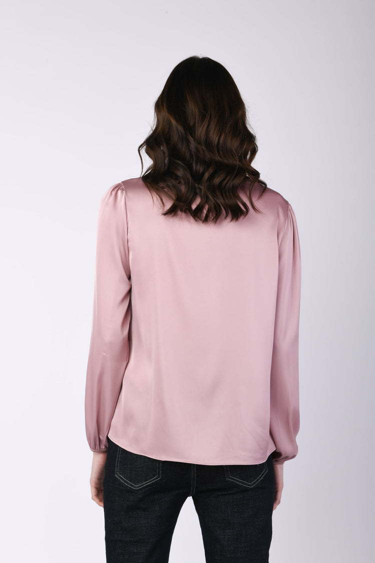 Teardrop satin blouse