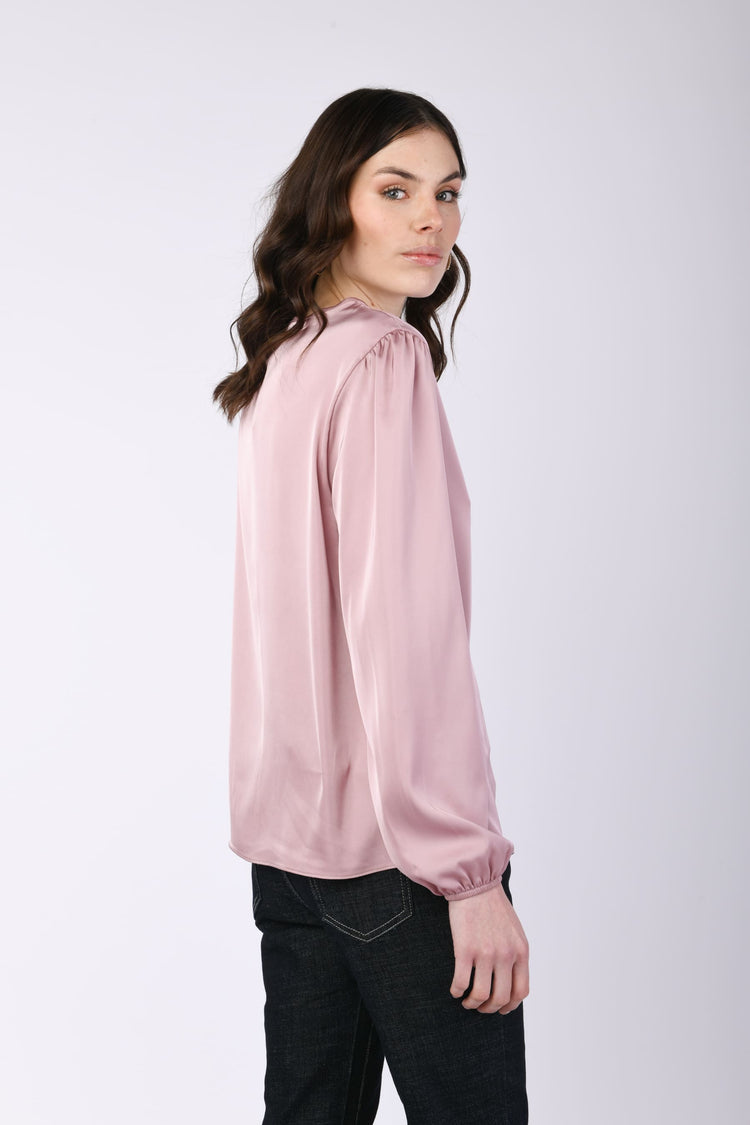 Teardrop satin blouse