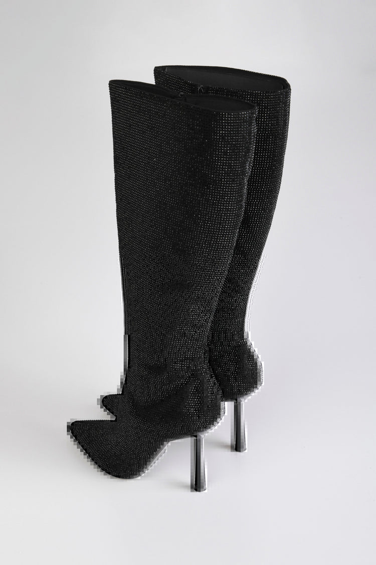 Rhinestone embellished boots