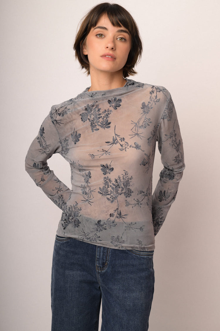 Maglia shiffer devoree fiori