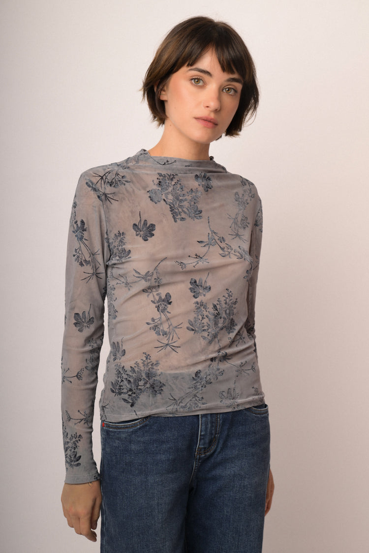 Maglia shiffer devoree fiori