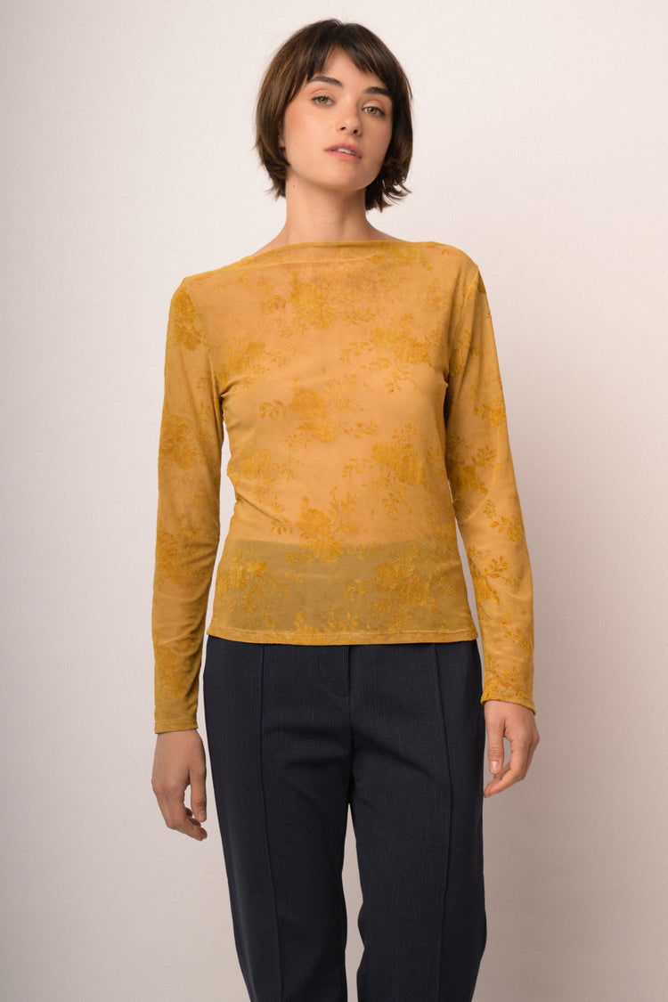 Maglia shiffer devoree fiori