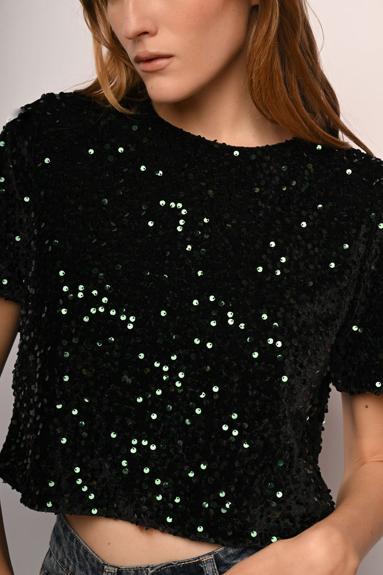 Sequin chenille t-shirt