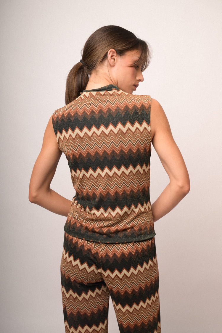 Maglia zig zag lurex