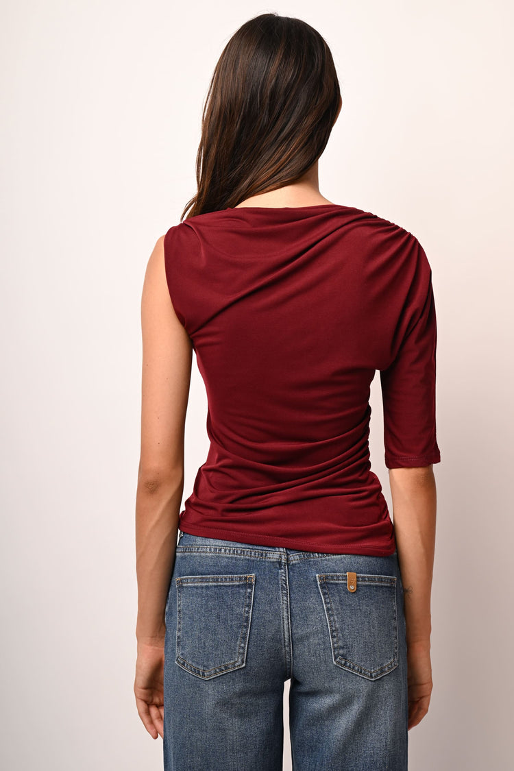 Jewel-detail asymmetric top