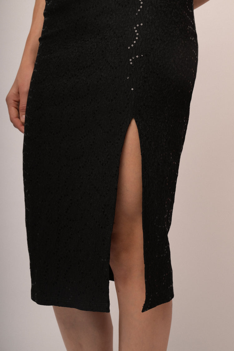 Gonna in jacquard paillettes