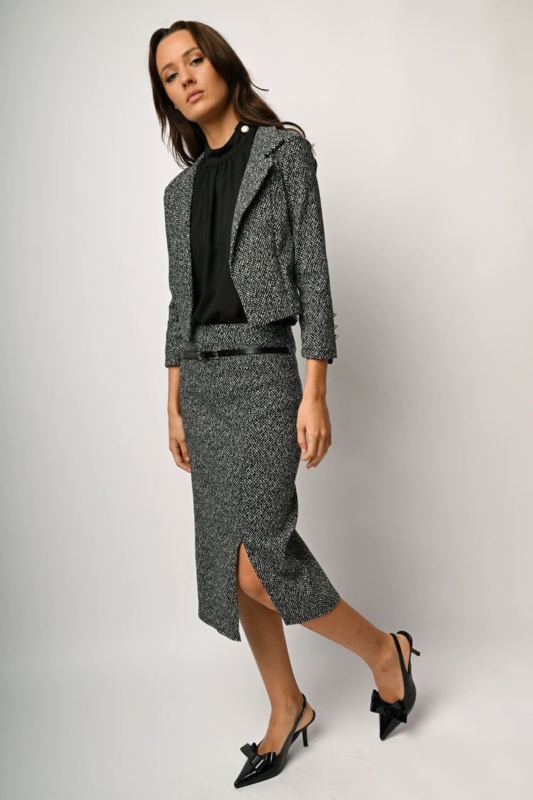 Jacquard midi skirt