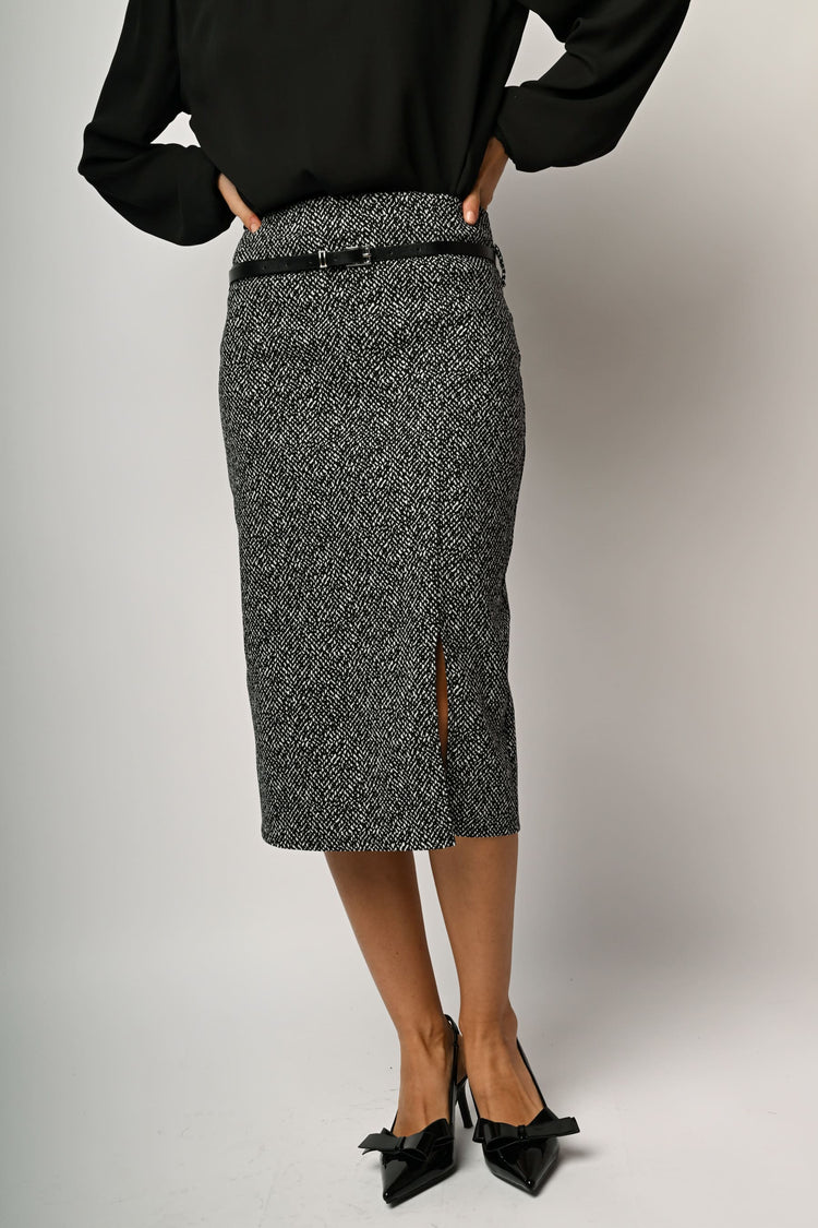 Jacquard midi skirt