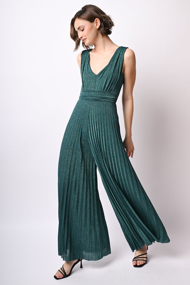 Tuta plissé in lurex