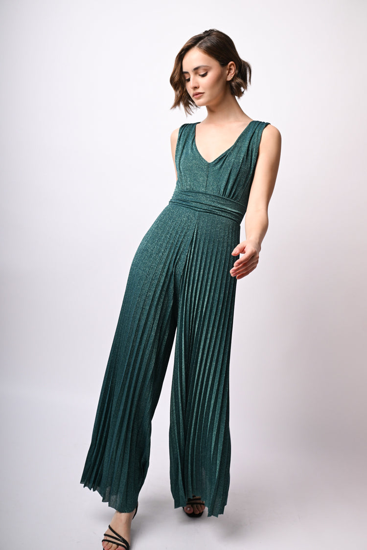 Tuta plissé in lurex