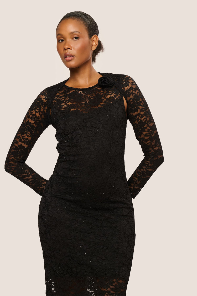 Rhinestone lace shrug