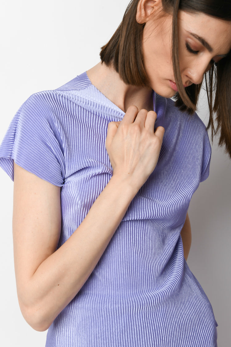 Pleated fabric top