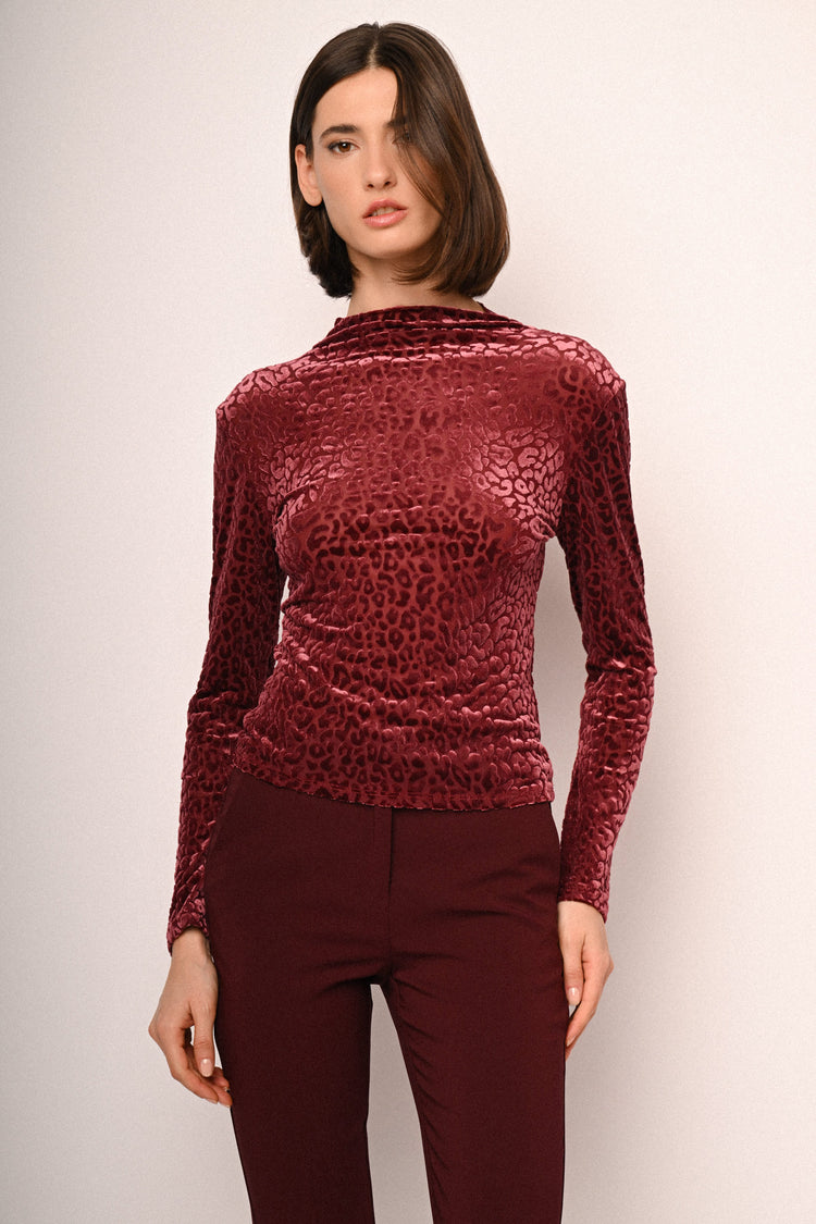 Leopard dévoré velvet top
