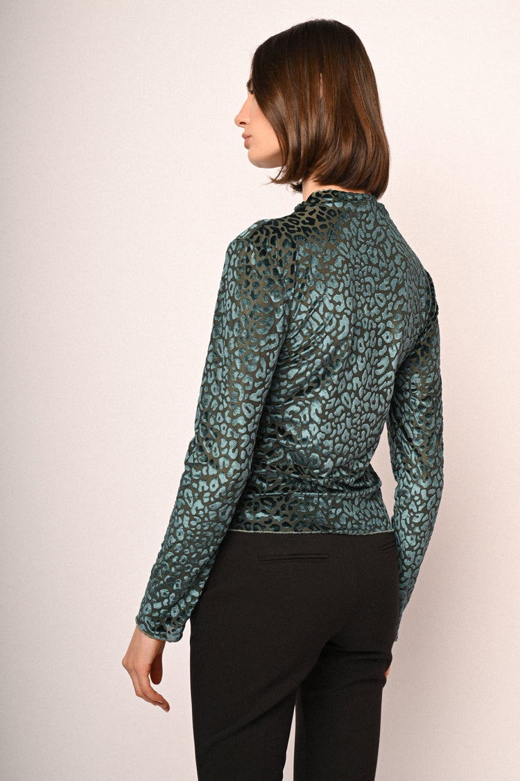 Leopard dévoré velvet top