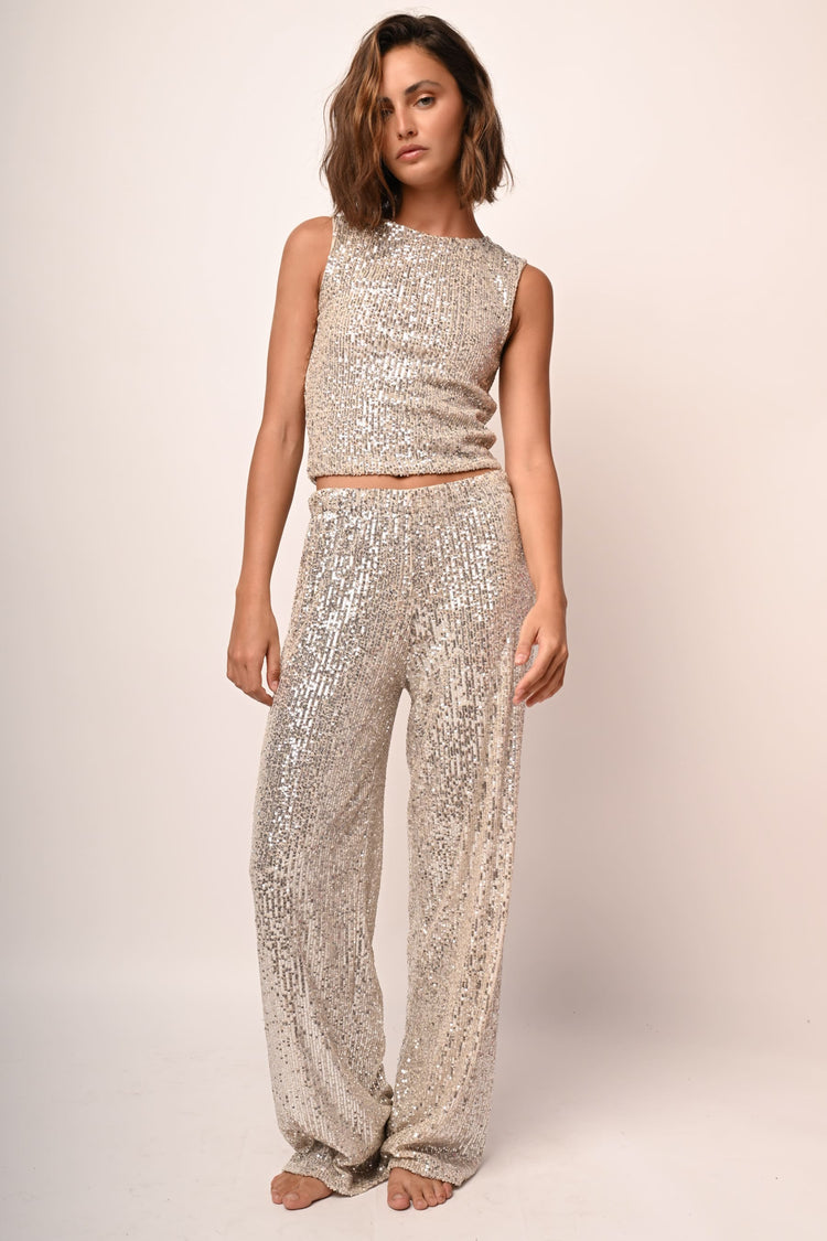 Sequin trousers