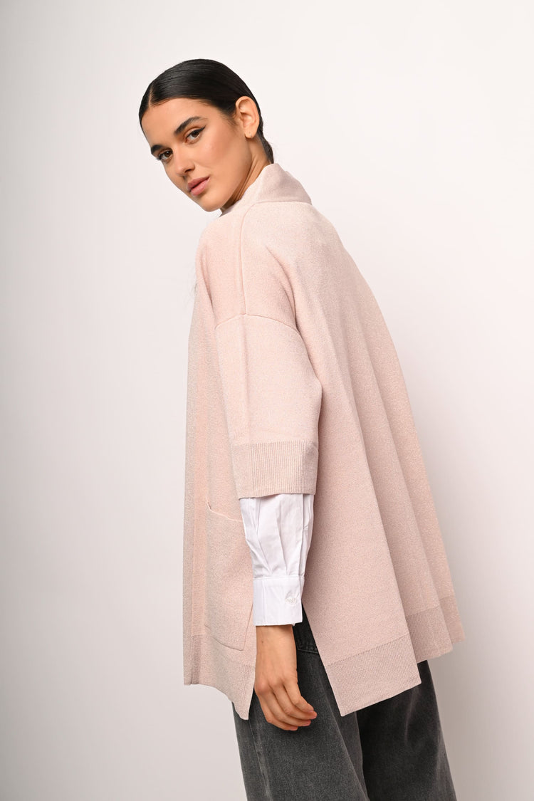 Lurex knit cardigan