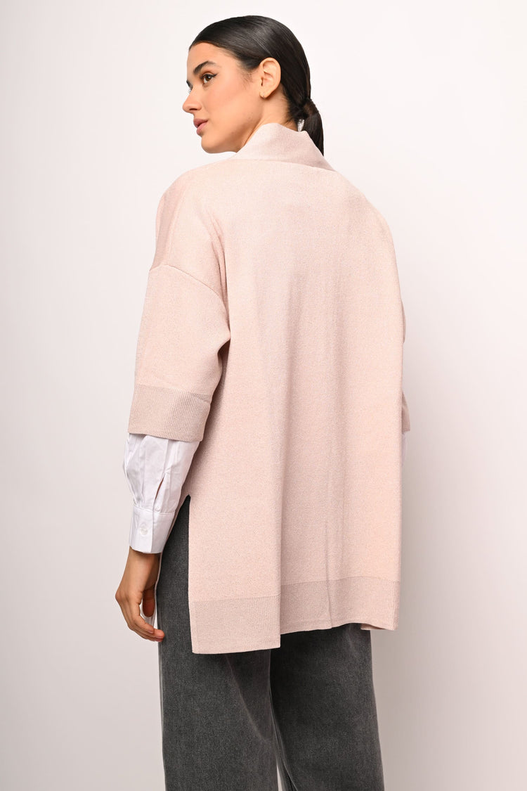 Lurex knit cardigan