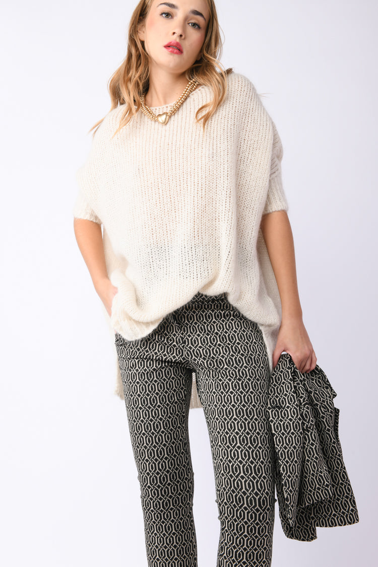 Mohair-blend oversized sweater