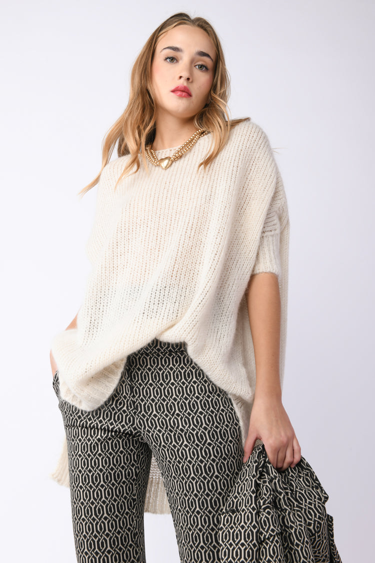 Mohair-blend oversized sweater