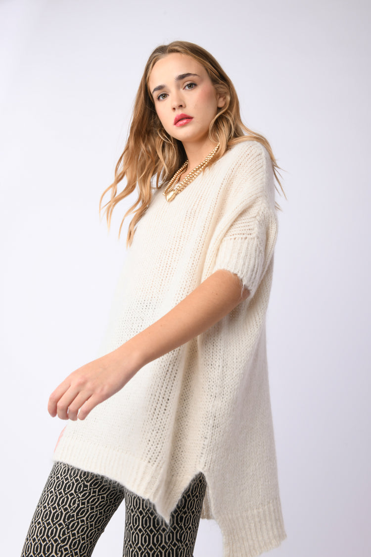 Mohair-blend oversized sweater