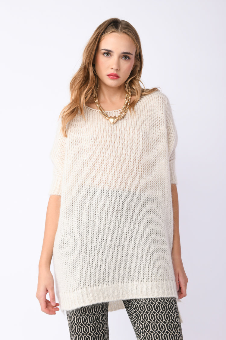 Mohair-blend oversized sweater